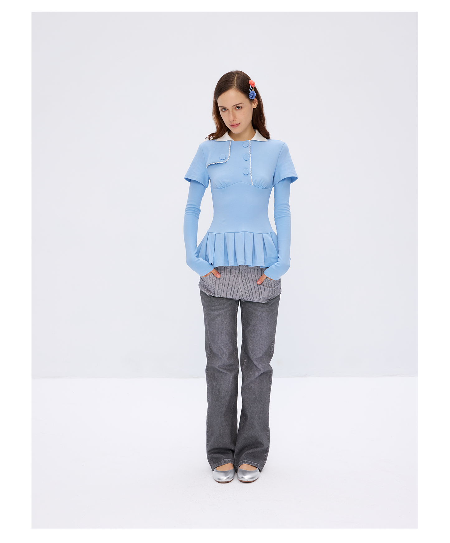 Cotton long sleeved shirt